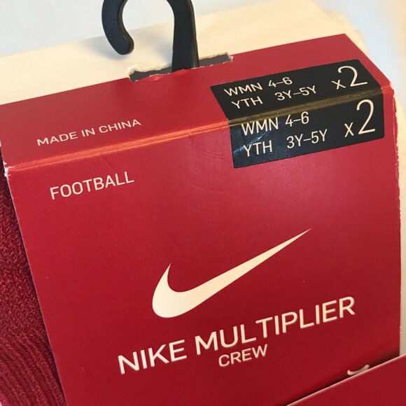 Nike Alabama Crimson Tide Football Crew Socks SX7923-990 Home/Away 2 Pair W 4-6 - Picture 4 of 9